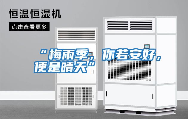 “梅雨季，你若安好，便是晴天”