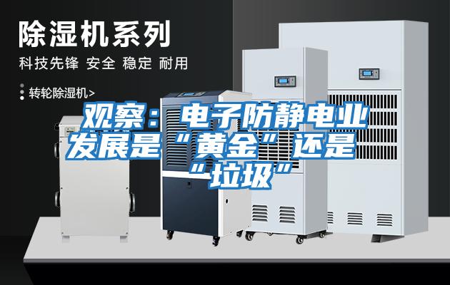 觀察:電子防靜電業發展是“黃金”還是“垃圾”