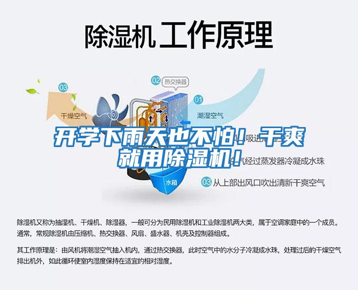 開學(xué)下雨天也不怕！干爽就用除濕機(jī)！