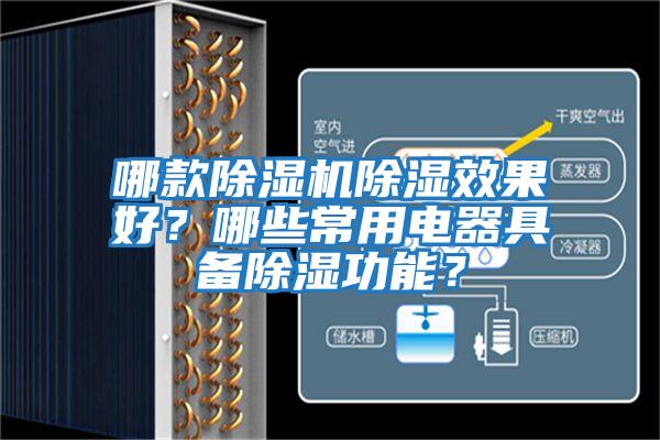 哪款除濕機除濕效果好？哪些常用電器具備除濕功能？