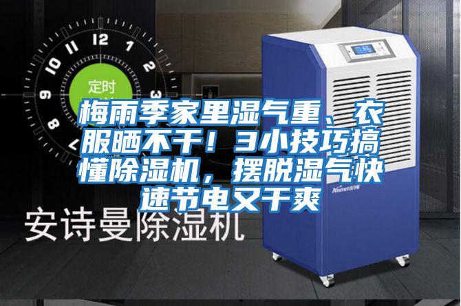 梅雨季家里濕氣重、衣服曬不干！3小技巧搞懂除濕機，擺脫濕氣快速節電又干爽