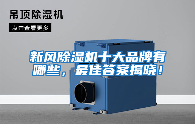 新風除濕機十大品牌有哪些，最佳答案揭曉！