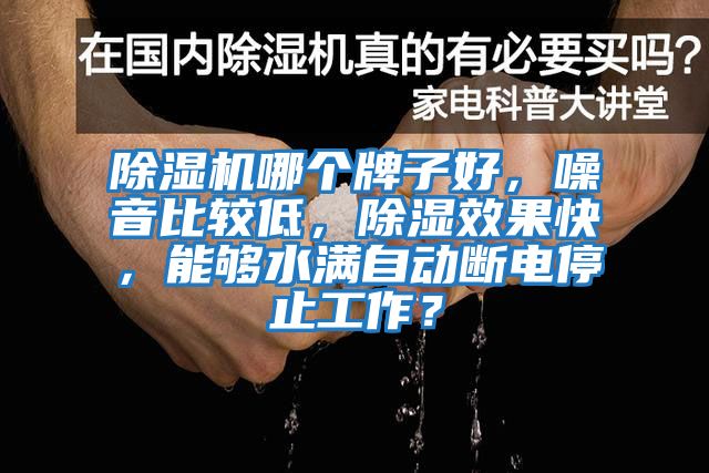 除濕機哪個牌子好,噪音比較低,除濕效果快,能夠水滿自動斷電停止工作?