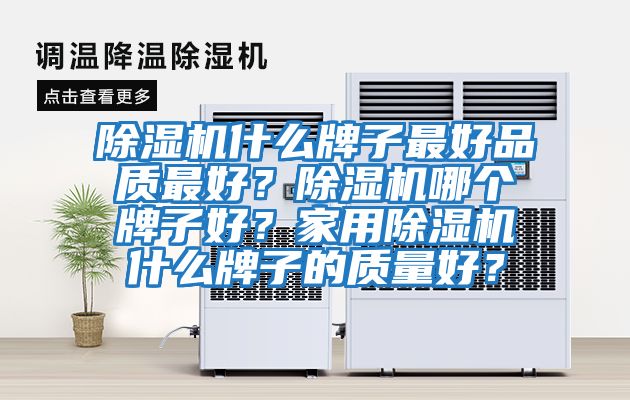 除濕機什么牌子最好品質最好？除濕機哪個牌子好？家用除濕機什么牌子的質量好？