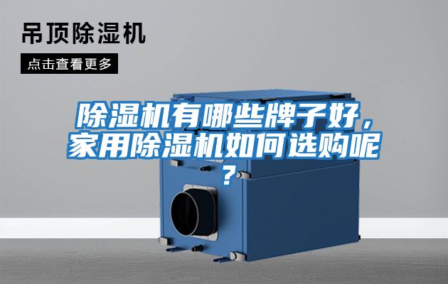 除濕機有哪些牌子好，家用除濕機如何選購呢？